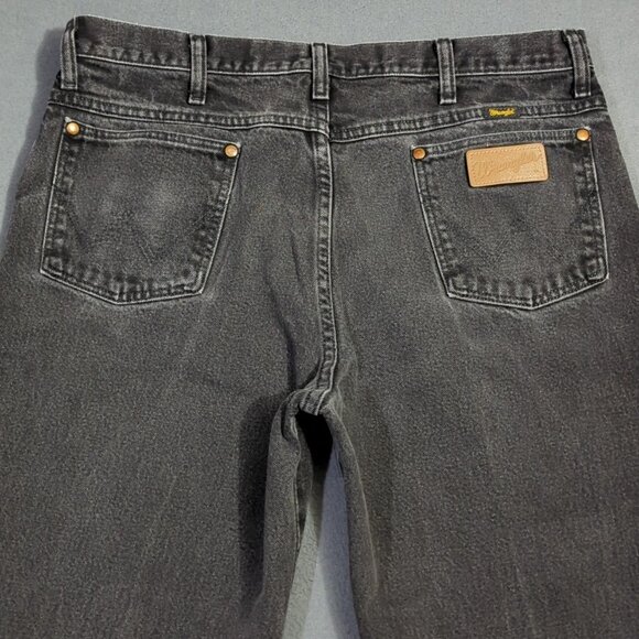 Wrangler Jeans Men's 36x32 Fits 35x30 Black 936WBK Cowboy Cut Slim Fit Western - Picture 1 of 12